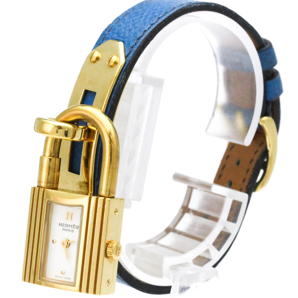 HERMES Kelly Watch Gold Plated Leather Quartz Ladies Watch